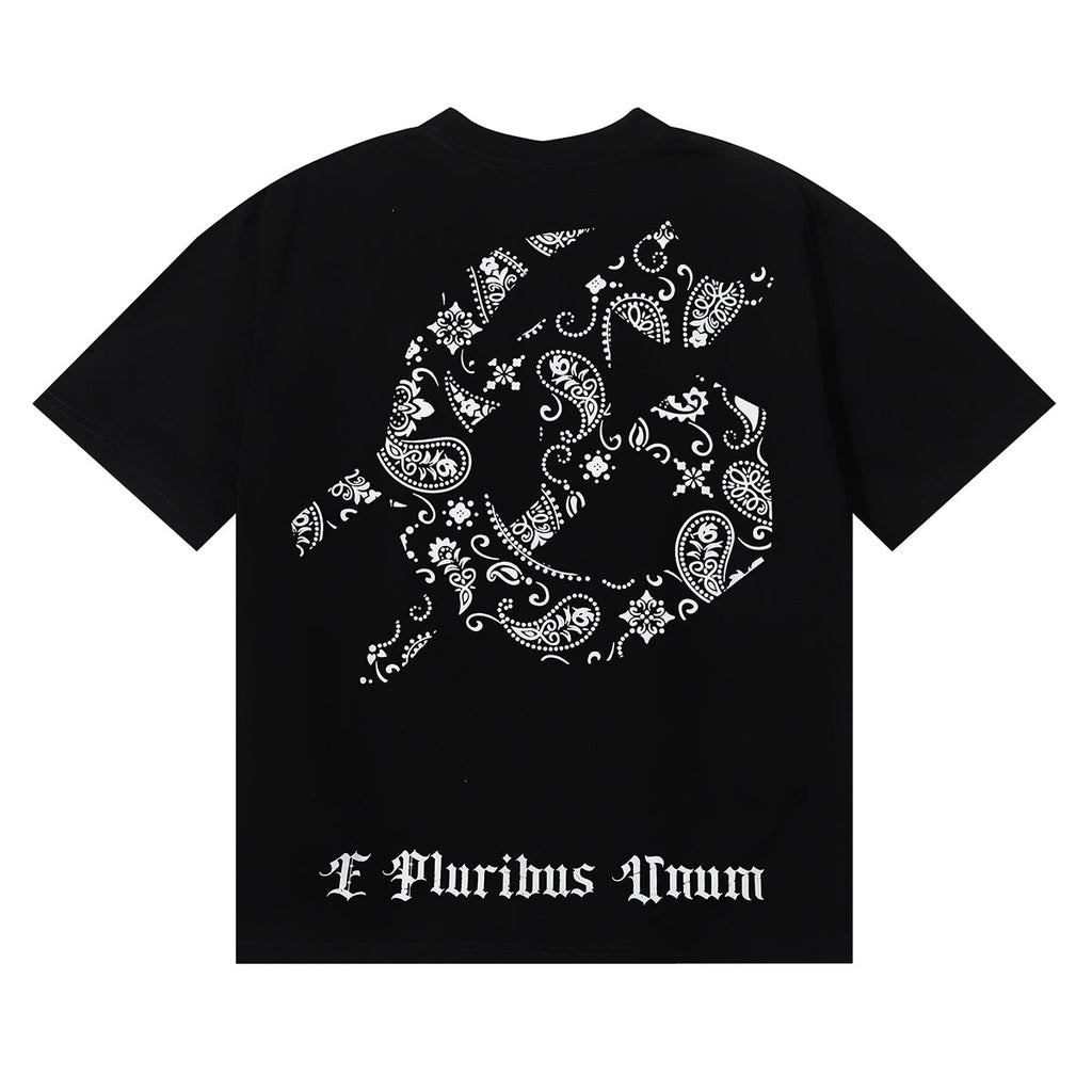 Godspeed T-shirts Los Angeles Hollywood Hills Fire Print Cotton Casual Short Sleeve Men and Women