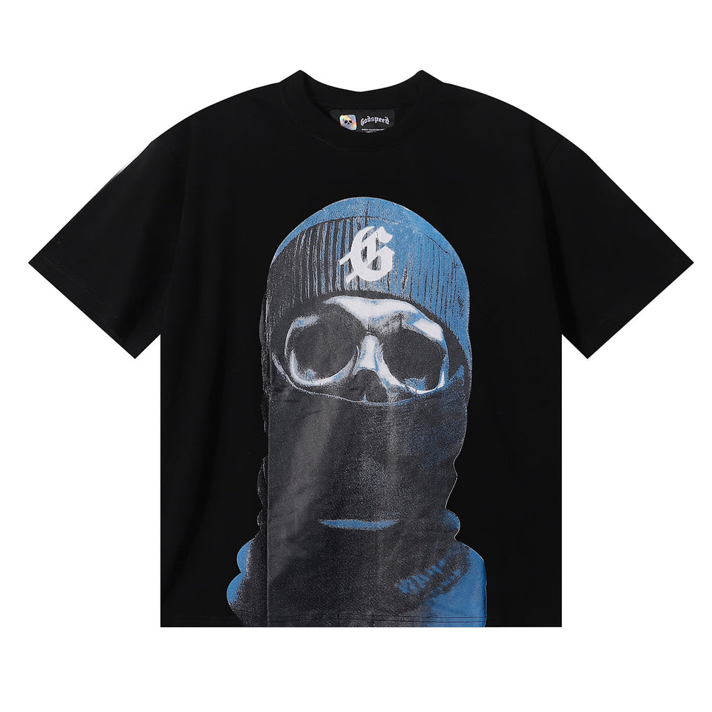 Godspeed T-shirts Masked Man Printed Cotton Casual Short Sleeve Men and Women