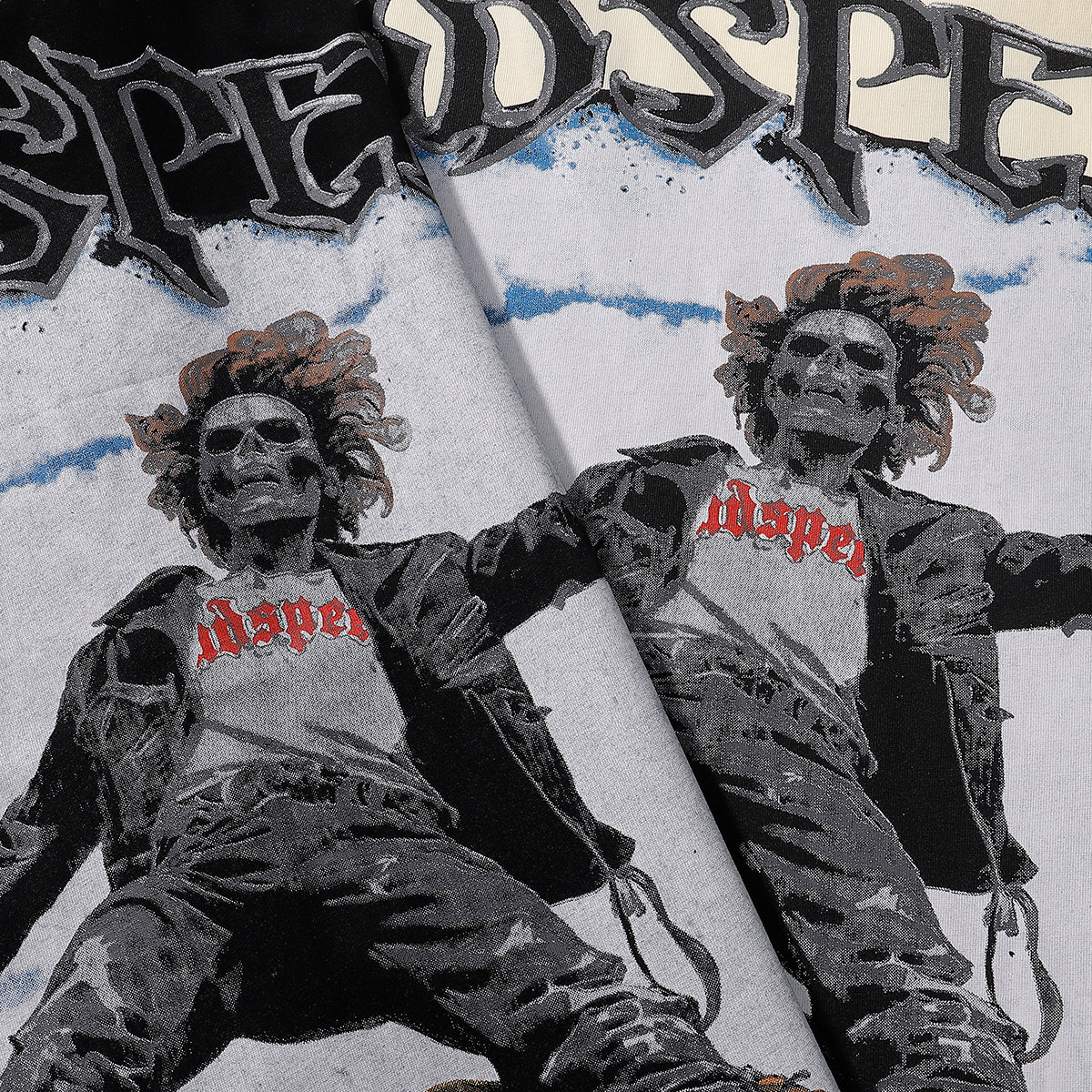 Godspeed T-shirts Falling Skull Print Cotton Casual Short Sleeve Men and Women