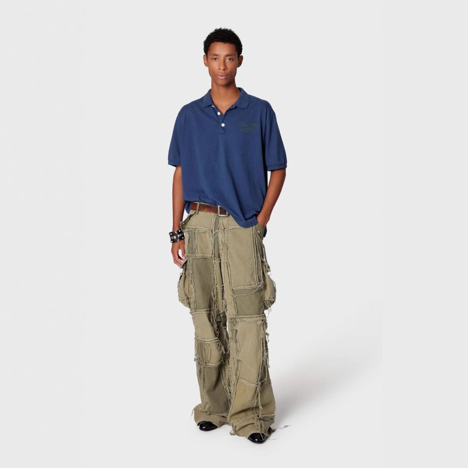 Gallery Dept T-Shirt Alphabet Slogan Lapel Short Sleeve Polo Shirt