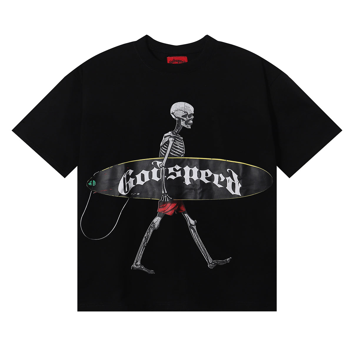 Godspeed T-shirts Skateboard Skull Junior Print Cotton Casual Short Sleeve Men and Women