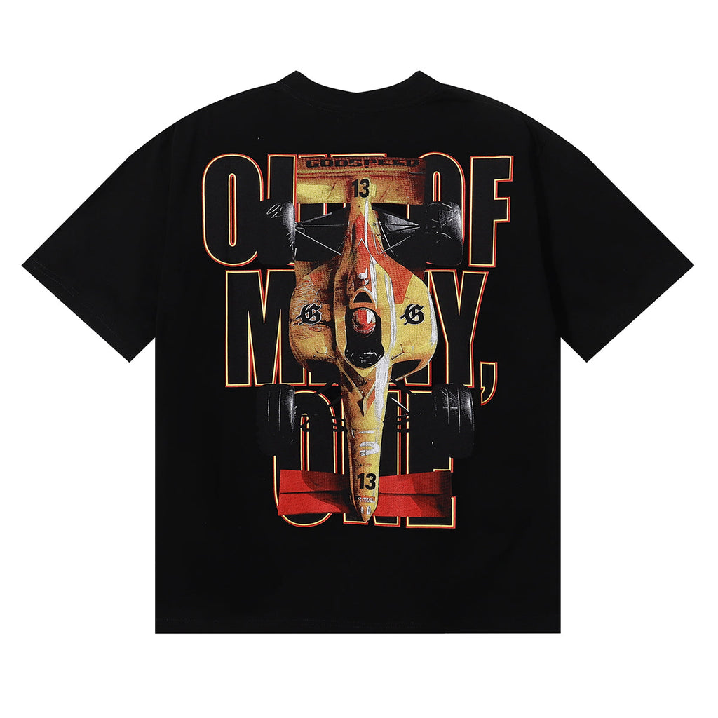 Godspeed T-shirts Racing Wins Scene Printed Cotton Casual Short Sleeves Men and Women