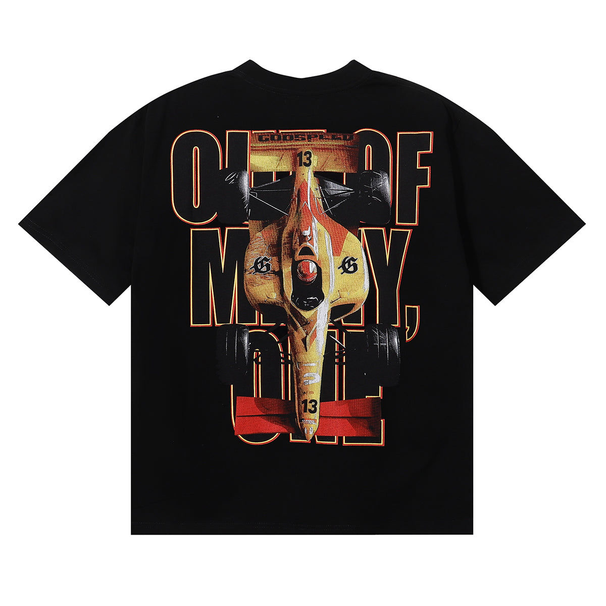 Godspeed T-shirts Racing Wins Scene Printed Cotton Casual Short Sleeves Men and Women