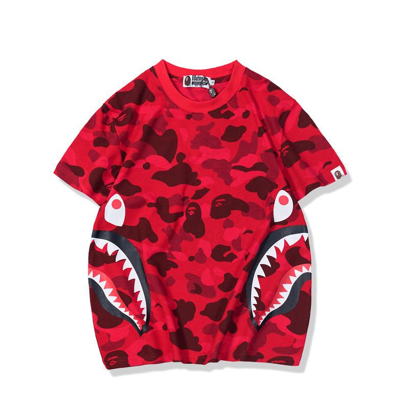 Bathing Ape T-Shirt Summer Camouflage Youth Couple Wear Short Sleeve