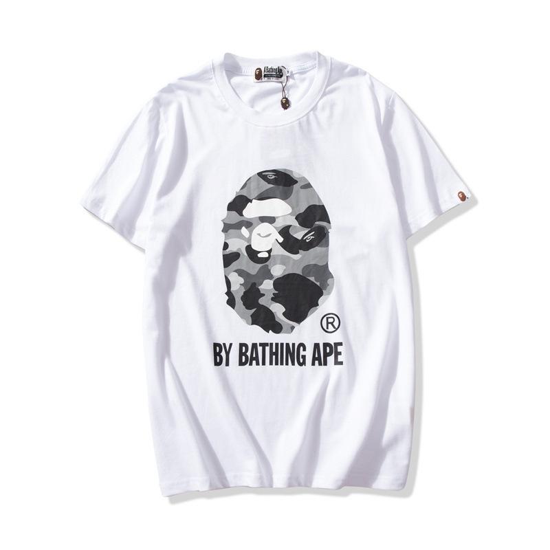 Bathing Ape T-Shirt Colorful Avatar Print Male and Female Couples Wear Youth Casual Top