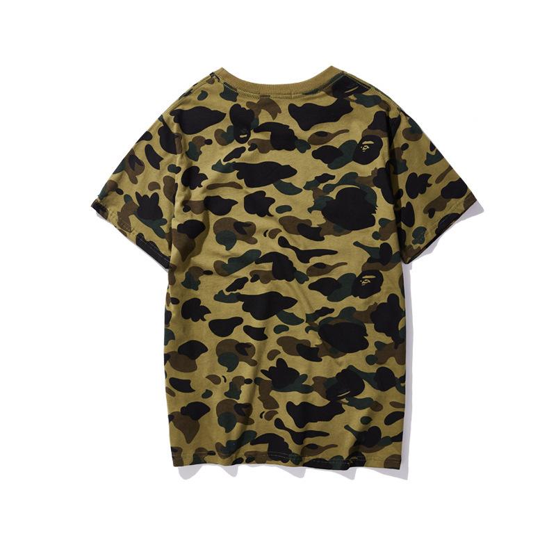 Bathing Ape T-Shirt Spring and Summer Short-Sleeved T-shirt Printed Men's and Women's Fashion All-Matching