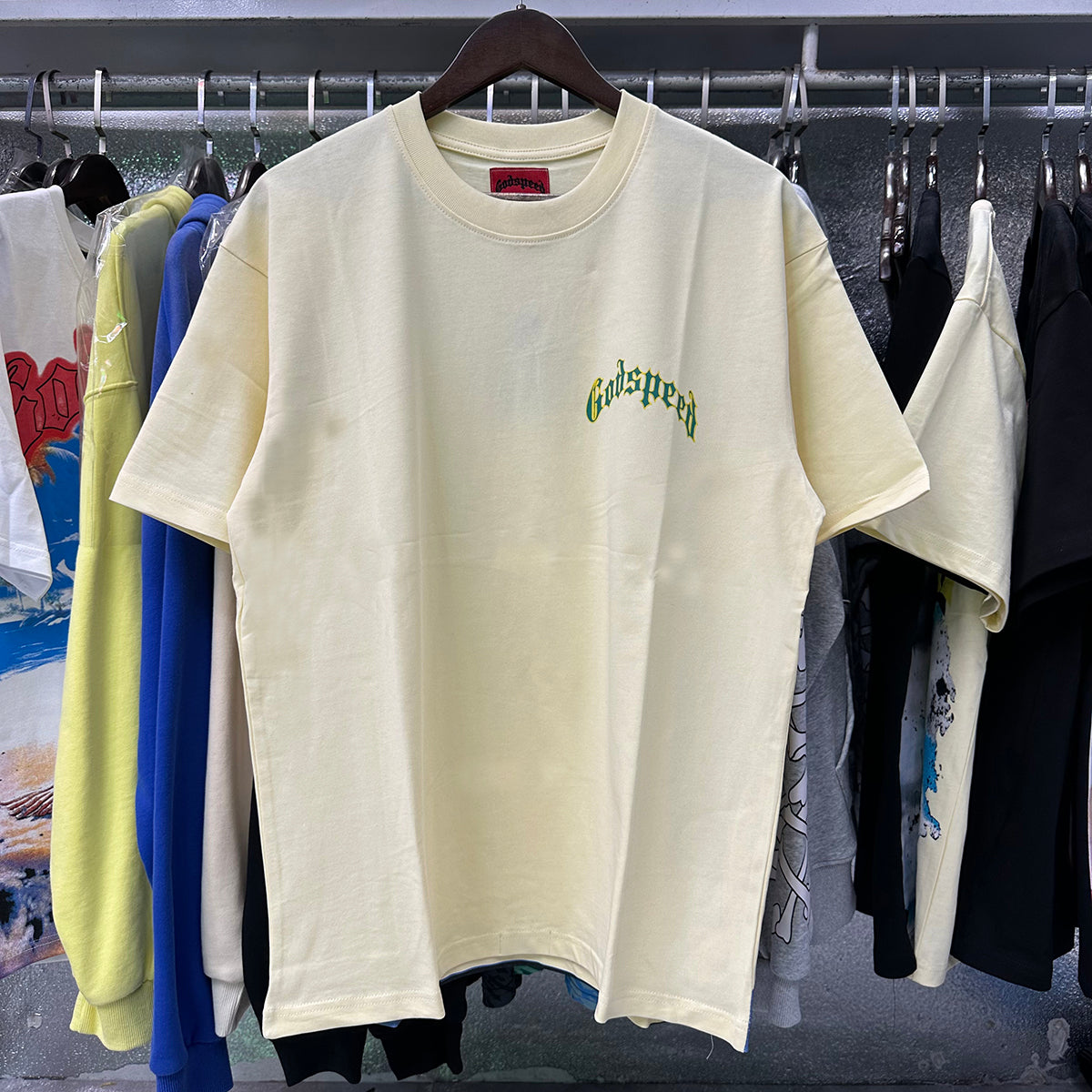 Godspeed T-shirts Masked Man Printed Cotton Crew Neck Short Sleeve Men and Women