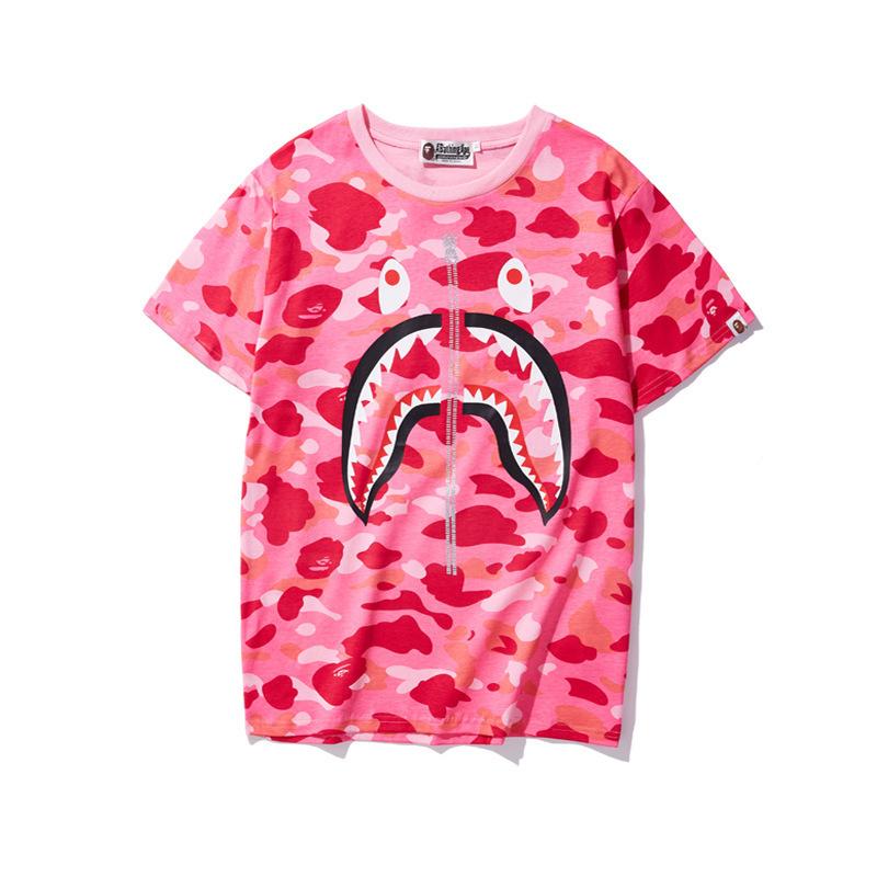 Bathing Ape T-Shirt Spring and Summer Short-Sleeved T-shirt Printed Men's and Women's Fashion All-Matching