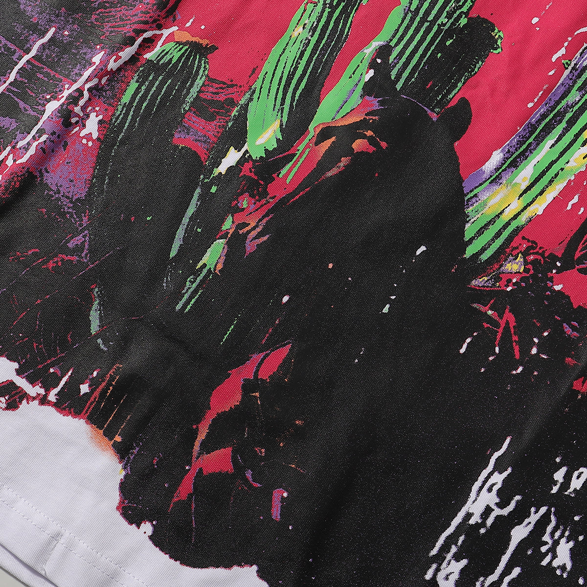 Godspeed T-shirts Western Skull Denim Cactus Print Cotton Casual Short Sleeve Men and Women