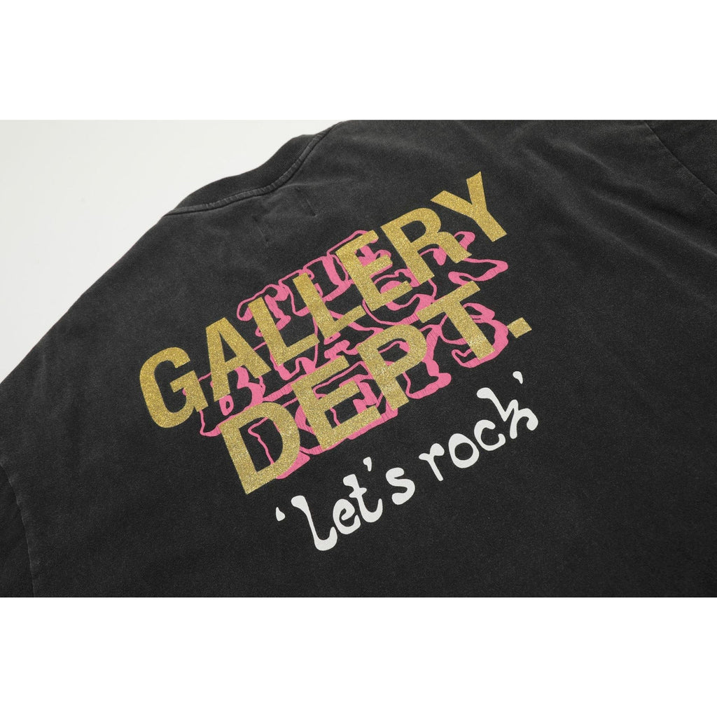 Gallery Dept T-Shirt Washed Vintage Seat Alphabet Short Sleeve T-Shirt
