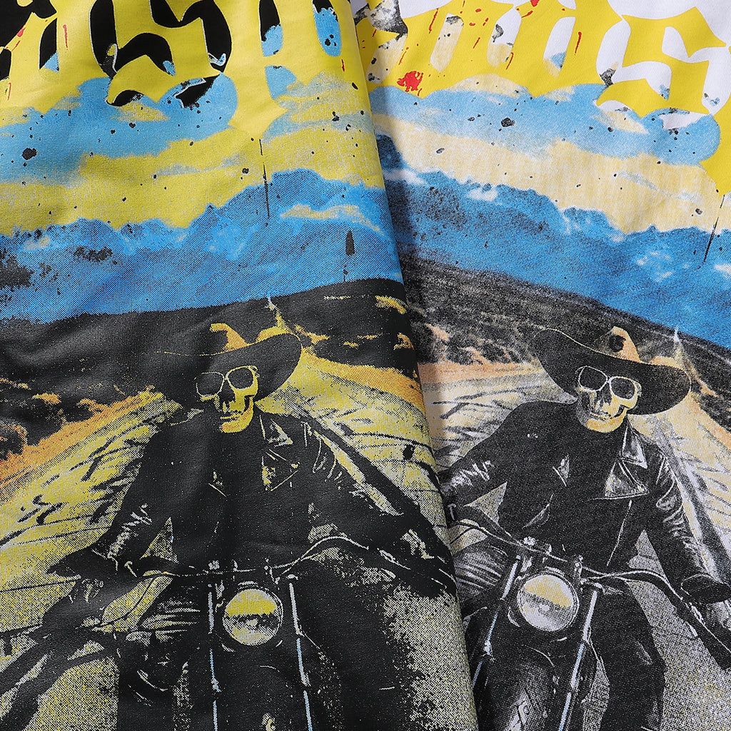 Godspeed T-shirts Knight Rose Print Cotton Casual Short Sleeve Men and Women