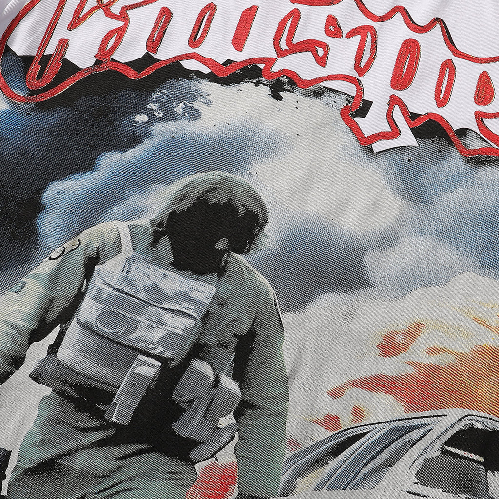 Godspeed T-shirts Fire Car Printing Cotton Casual Short Sleeves Men and Women