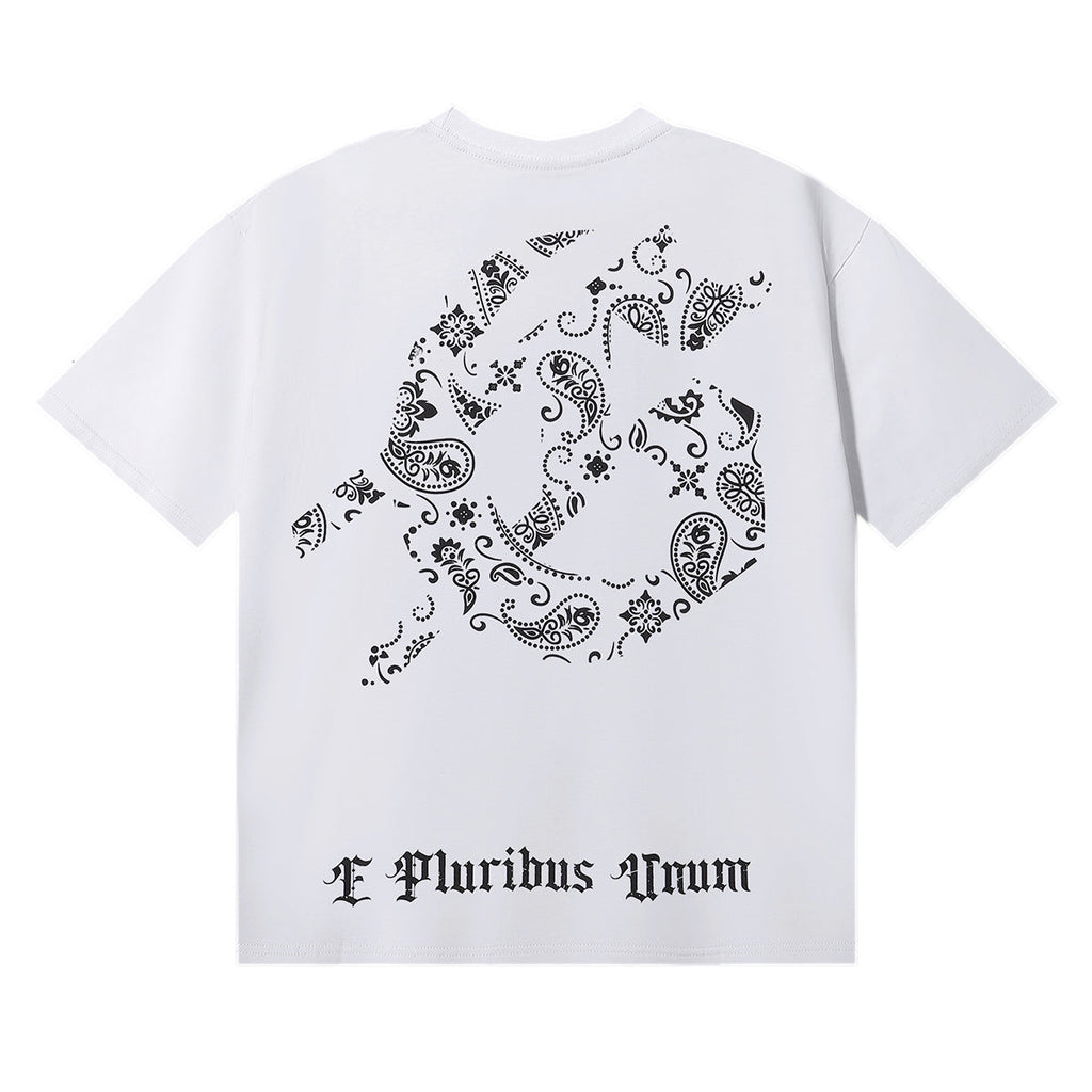 Godspeed T-shirts Los Angeles Hollywood Hills Fire Print Cotton Casual Short Sleeve Men and Women