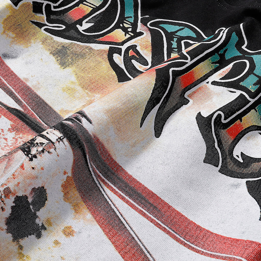 Godspeed T-shirts Helicopter Printing Cotton Casual Short Sleeves Men and Women