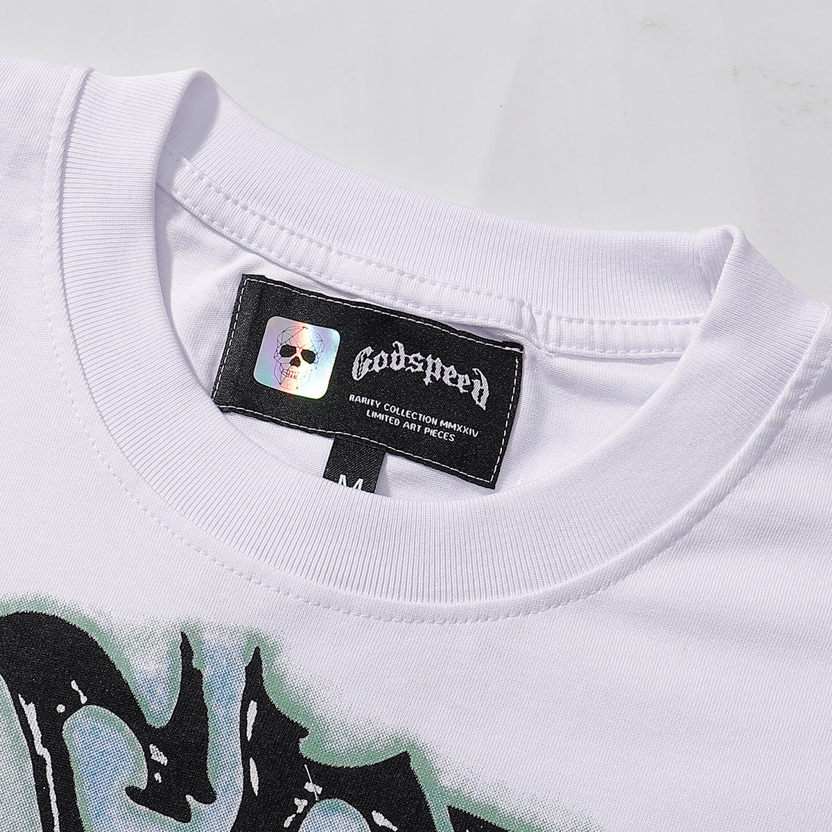 Godspeed T-shirts Skull Marines Printed Cotton Casual Short Sleeves Men and Women