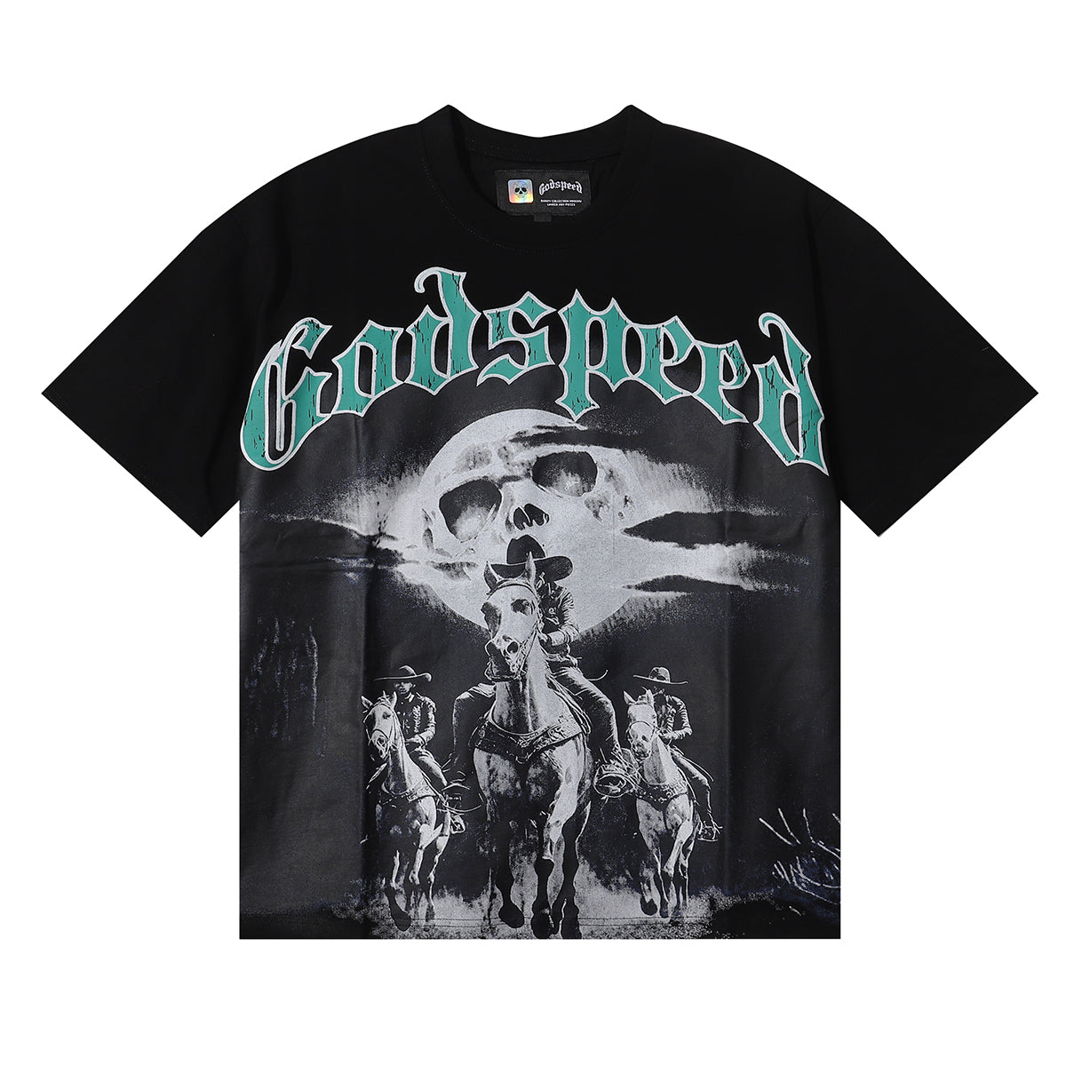 Godspeed T-shirts Drowning Free Muse Printed Cotton Crew Neck Short Sleeve Men and Women