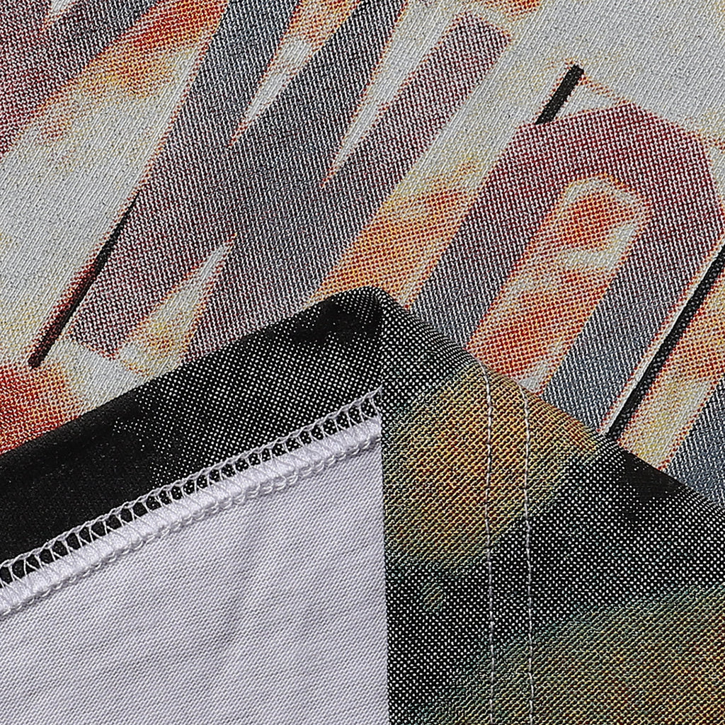 Godspeed T-shirts Los Angeles Hollywood Hills Fire Print Cotton Casual Short Sleeve Men and Women