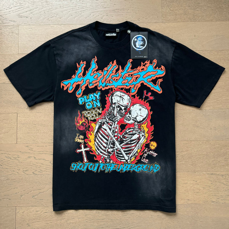 Hellstar T-shirts Washed Aging Process