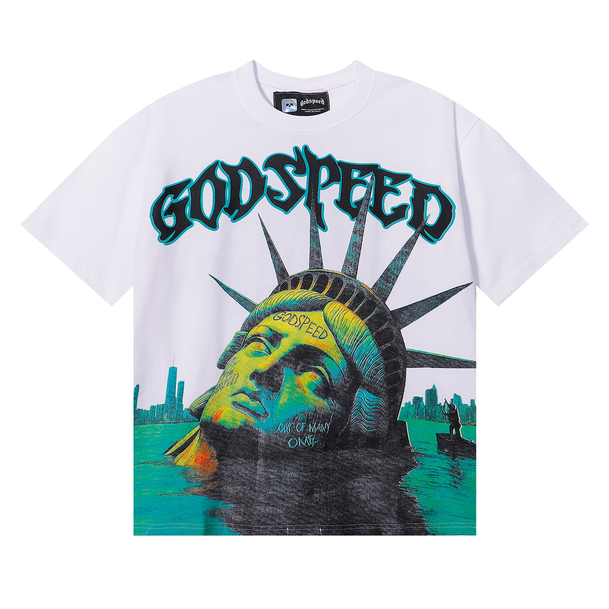 Godspeed T-shirts Drowning Free Muse Printed Cotton Crew Neck Short Sleeve Men and Women