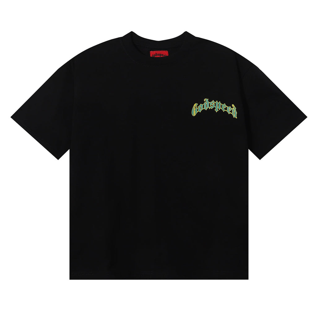 Godspeed T-shirts Masked Man Printed Cotton Crew Neck Short Sleeve Men and Women