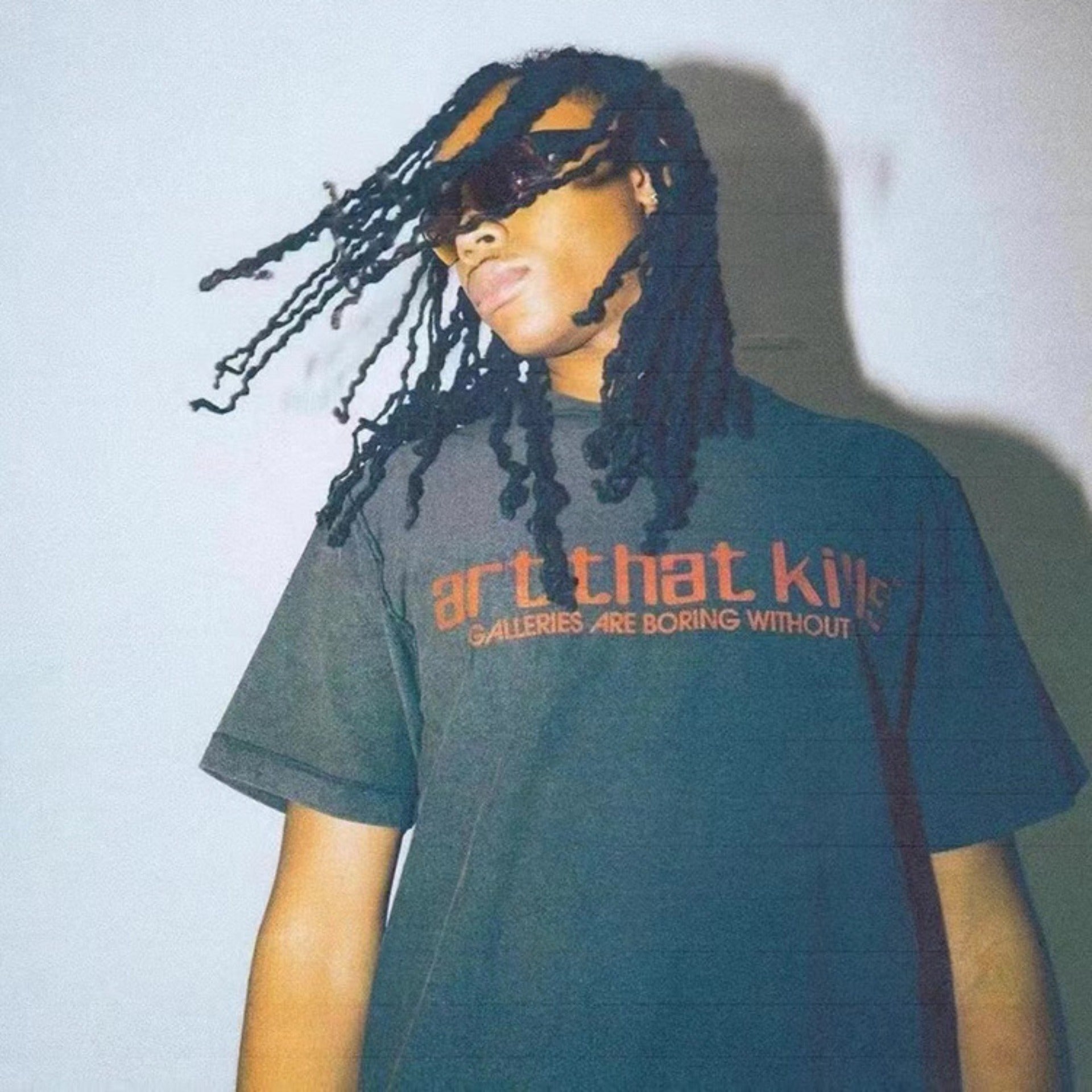 Gallery Dept T-Shirt Washed and old bronzing alphabet print short-sleeved T-shirt