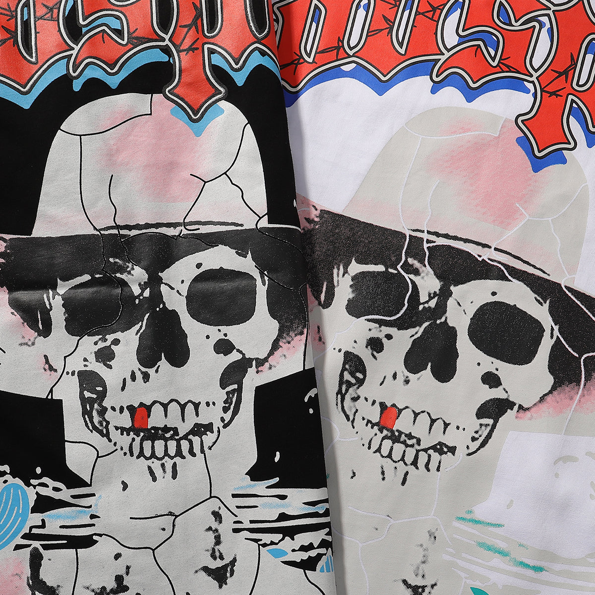 Godspeed T-shirts Great Western Skull Denim Cactus Print Cotton Casual Short Sleeve Men and Women