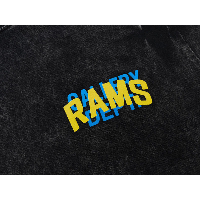 Gallery Dept T Shirts Vintage Distressed Wash Short Sleeve Loose Men and Women