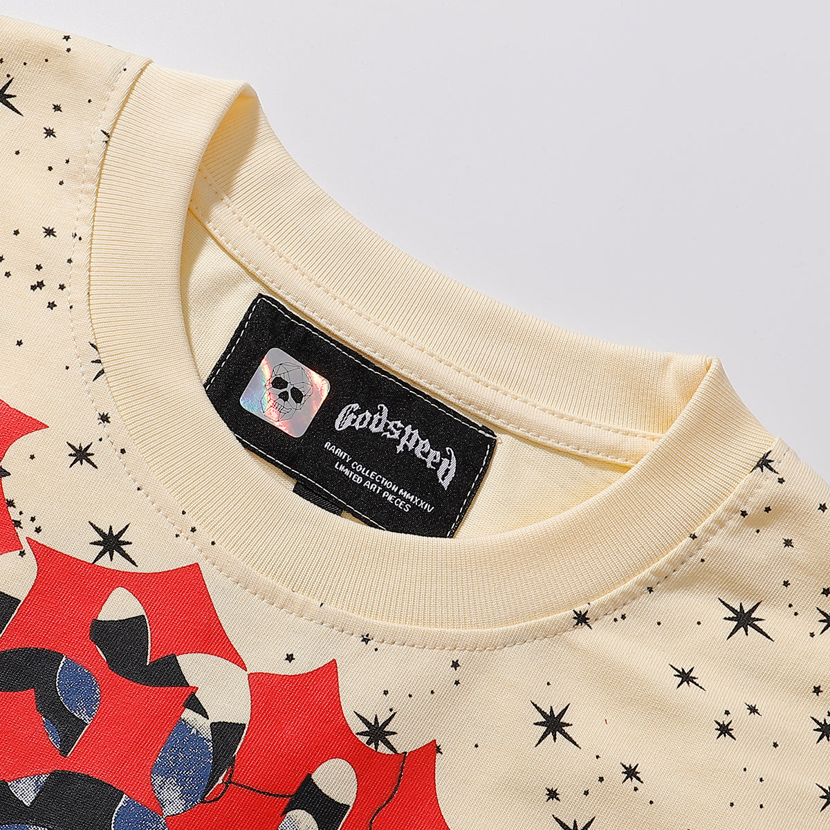 Godspeed T-shirts Astronaut Earth Gypsy Printing Cotton Casual Short Sleeve Men and Women