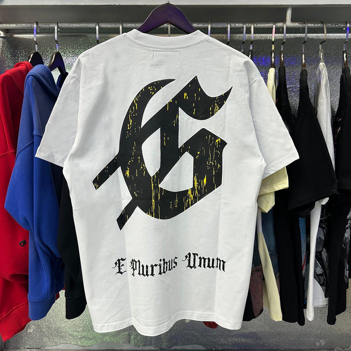 Godspeed T-shirts Skull Landscape Printing Cotton Casual Short Sleeves Men and Women