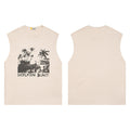 Gallery Dept T-Shirt Letter Pattern Washed Old Short Sleeve T-Shirt