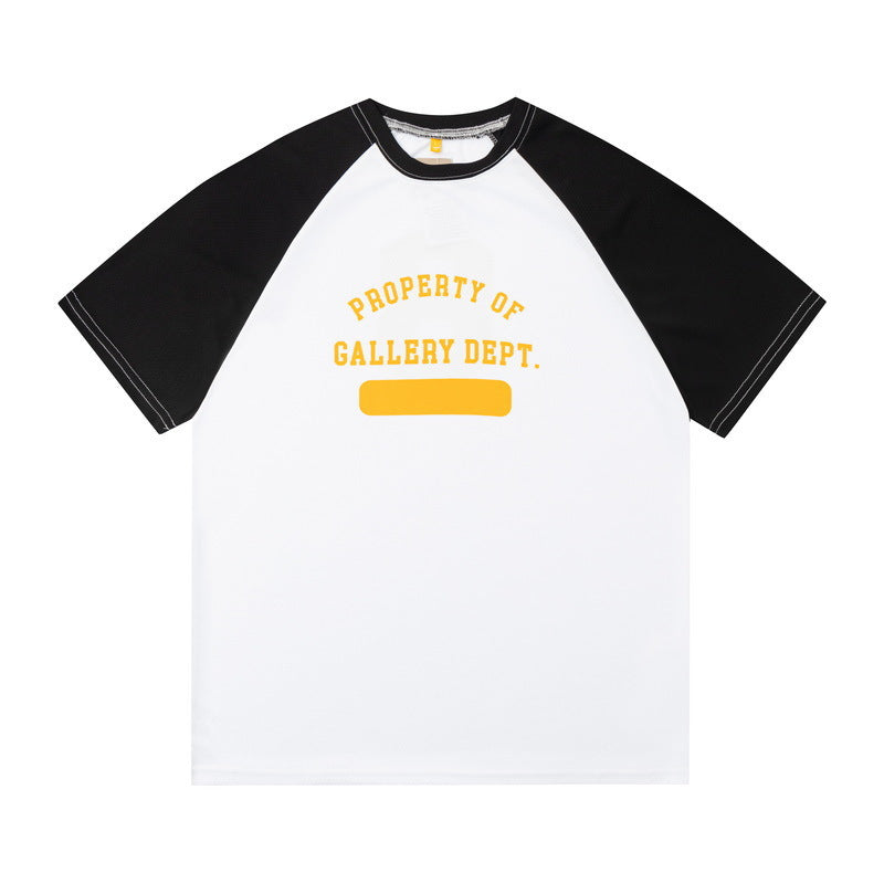 Gallery Dept T-Shirt Letter 8 Print Mesh Short Sleeve T-Shirt