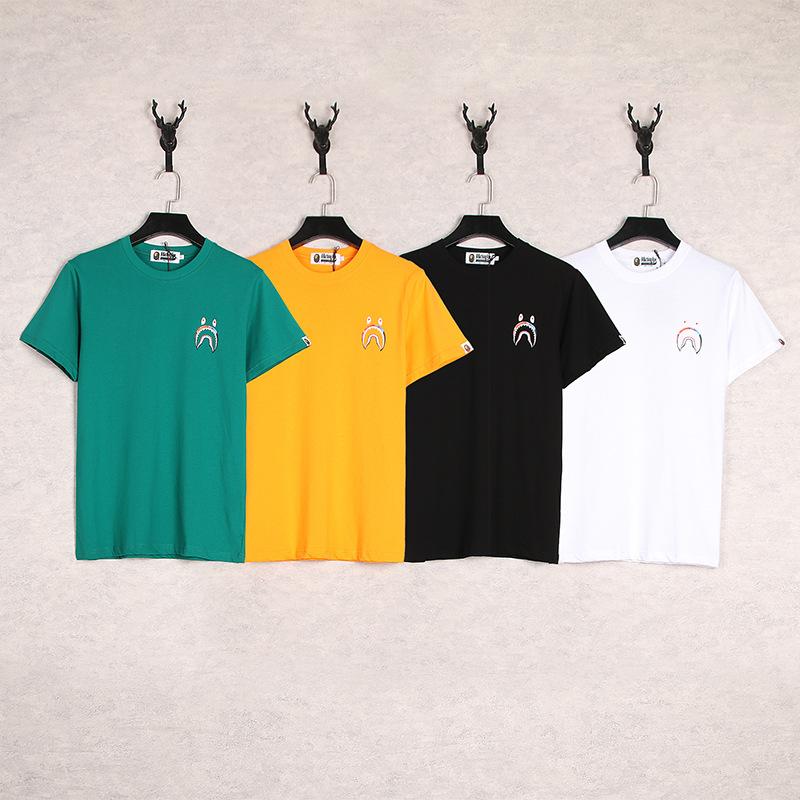 Bathing Ape T-Shirt Cartoon Round Neck Summer Printed Large Size Short Sleeve Casual