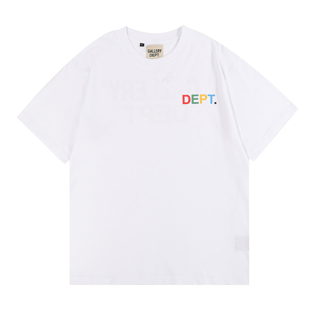 Gallery Dept T-shitrs Summer Color Letter plus Size Short Sleeve