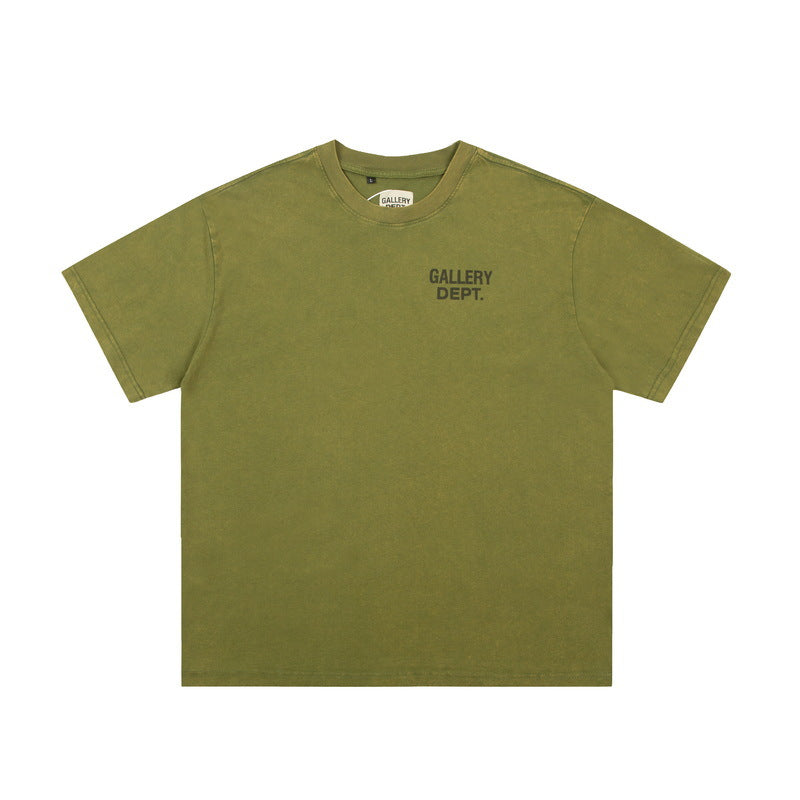 Gallery Dept T-shitrs Short Sleeve Half Sleeve Green