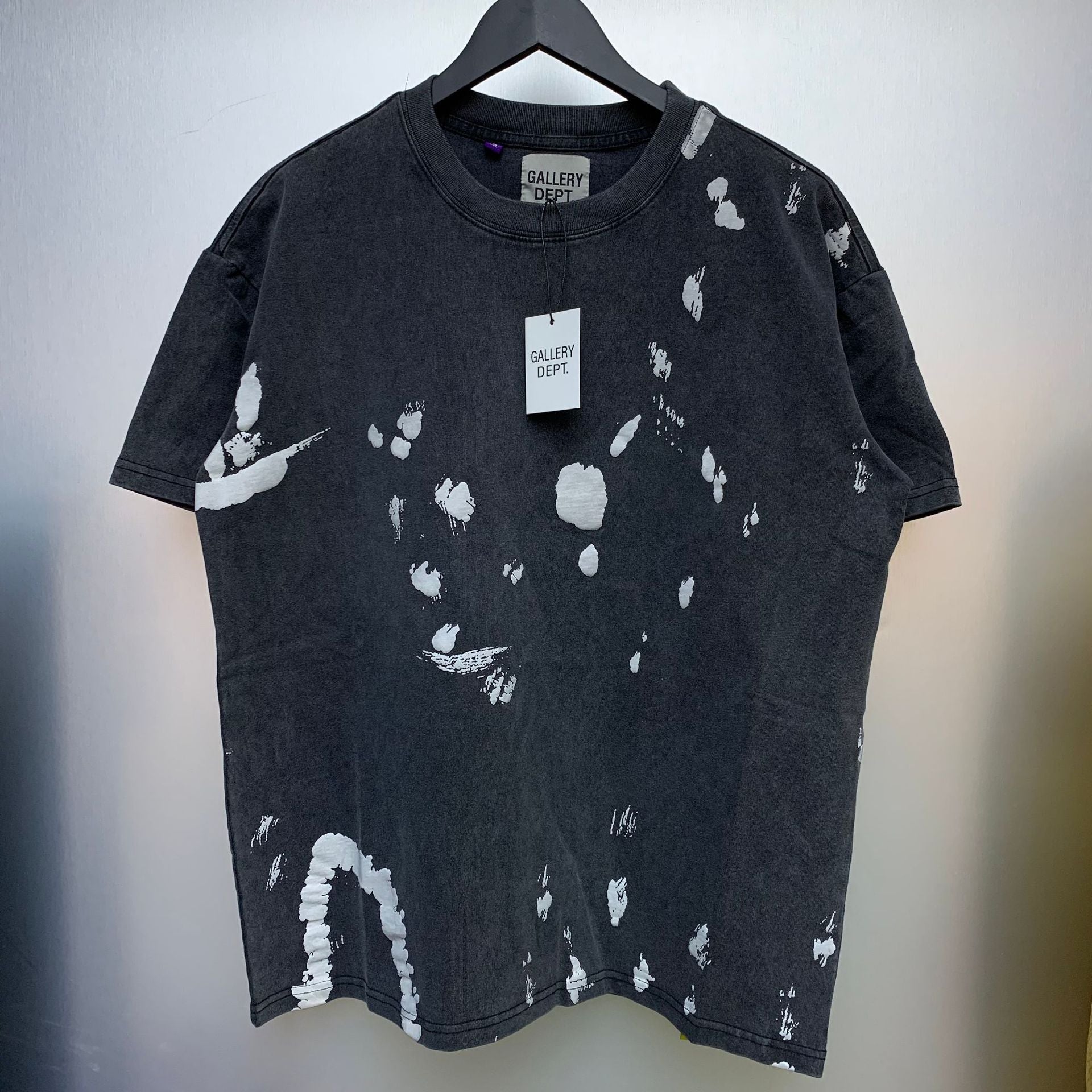 Gallery Dept T-Shirt Color Hand Painted Splash Ink Letter Print Short Sleeve T-Shirt