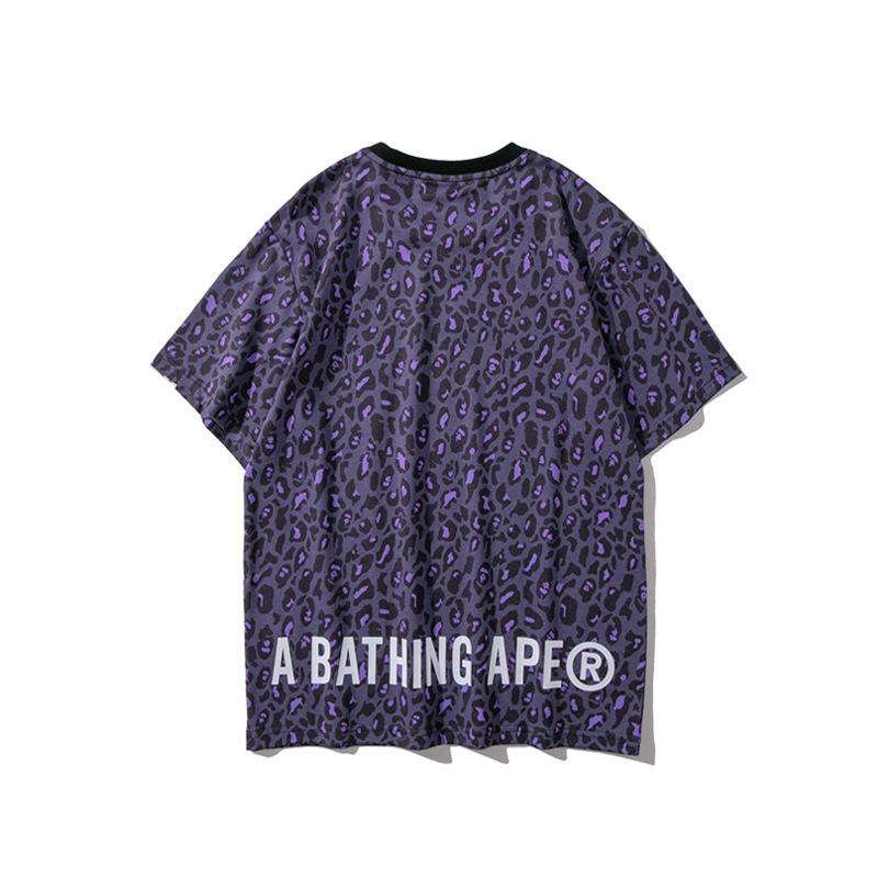 Bathing Ape T-Shirt Spring/Summer Camouflage Leopard Print Short Sleeve T-shirt