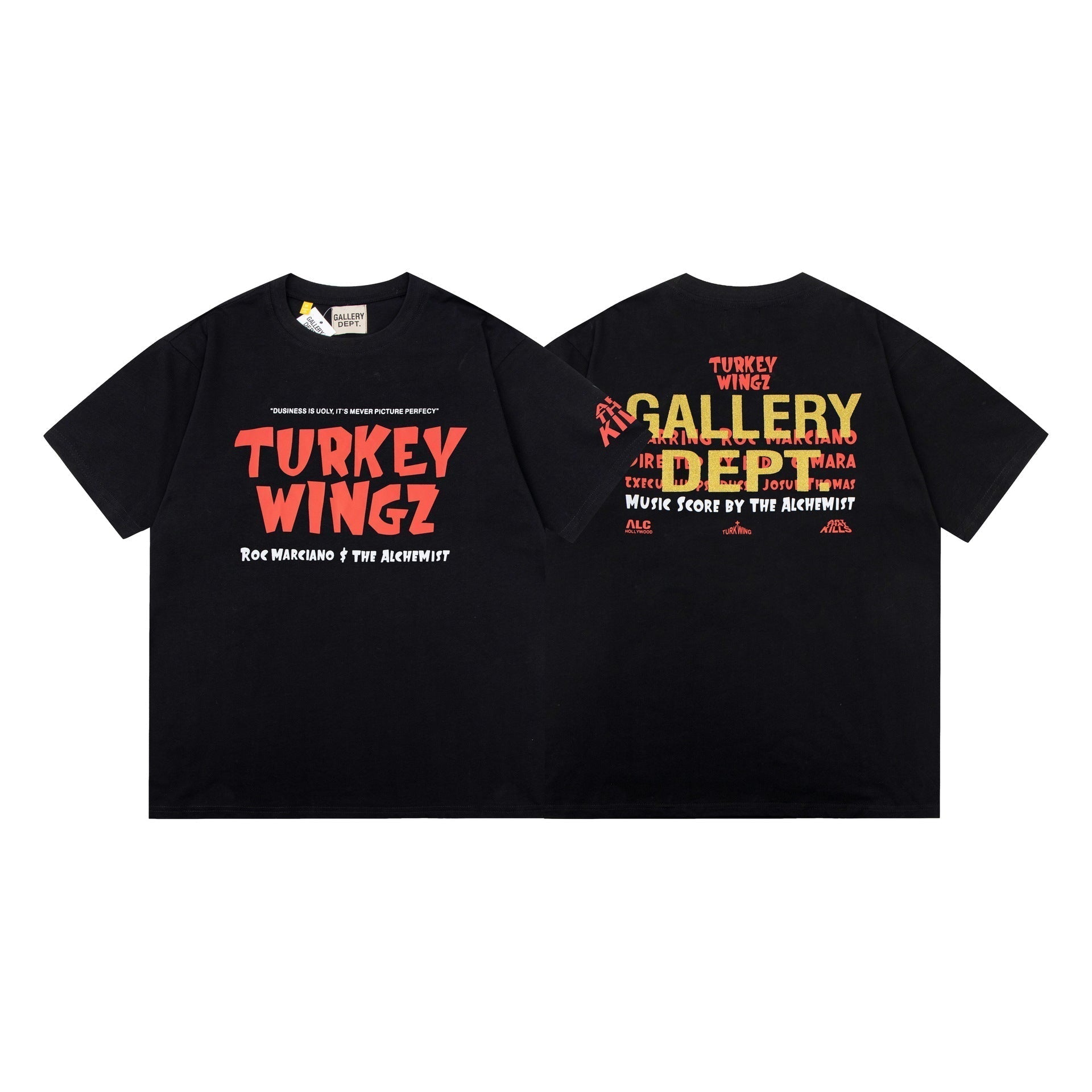 Gallery Dept T-Shirt Ink-splashing Tie-dye Alphabet Short Sleeve T-Shirt