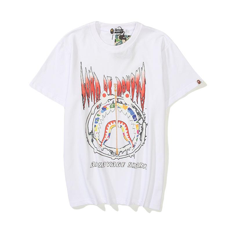 Bathing Ape T-Shirt Summer Leisure Pullover Loose Cartoon Printed Short-Sleeved T-shirt for Women