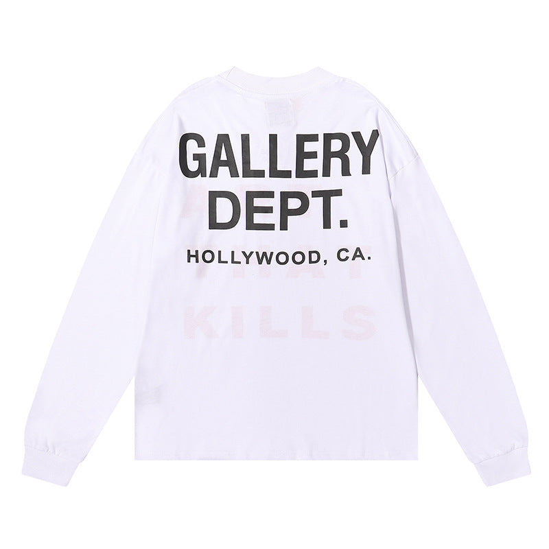 Gallery Dept T-shitrs Cotton Long Sleeve T-shirt Loose