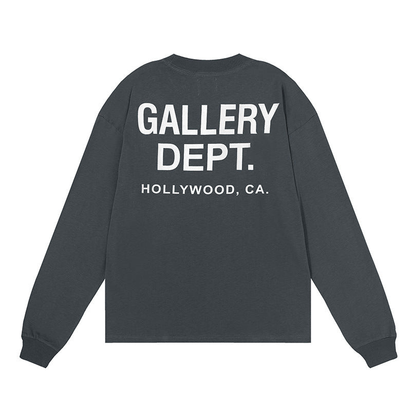 Gallery Dept T-shitrs Double Yarn Cotton Long Sleeve T-shirt