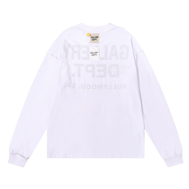 Gallery Dept T-shitrs Cotton Long Sleeve T-shirt Loose