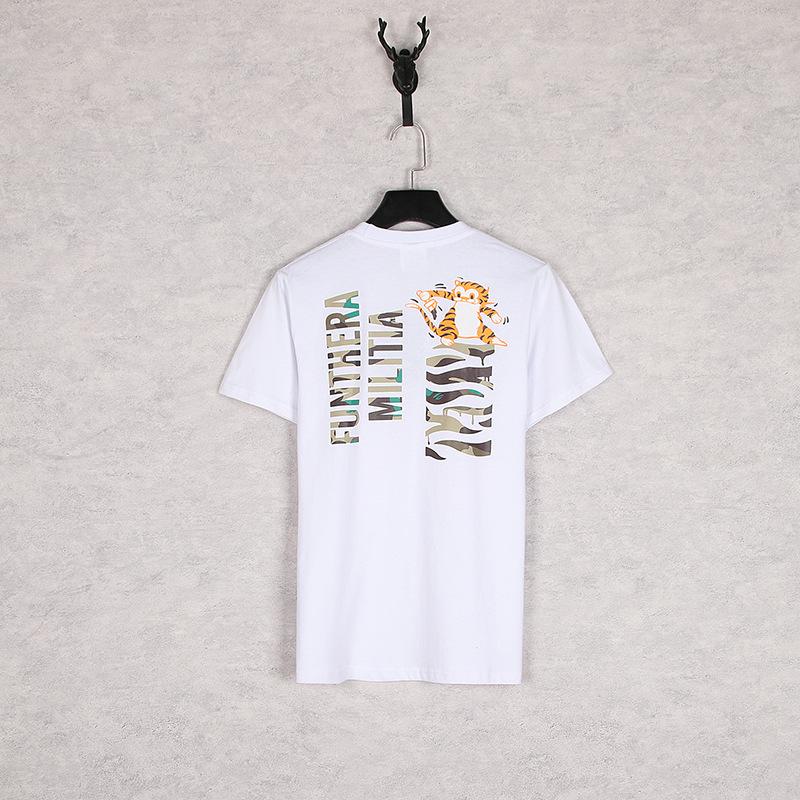 Bathing Ape T-Shirt Summer Zipper Printed Short Sleeve