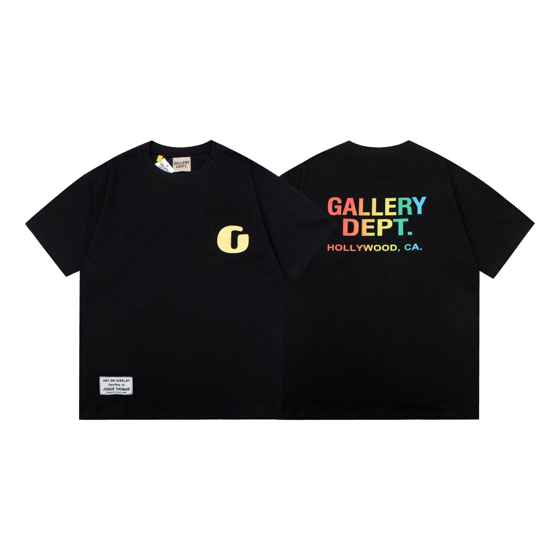 Gallery Dept T-Shirt Ink-splashing Tie-dye Alphabet Short Sleeve T-Shirt