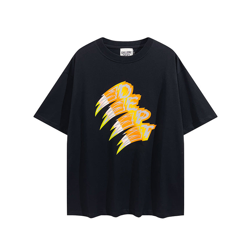 Gallery Dept T-shitrs Pattern plus Size round Neck Pullover Short Sleeve Men and Women