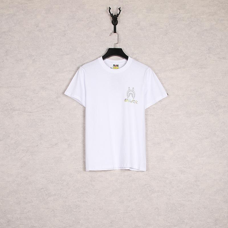 Bathing Ape T-Shirt Summer Cartoon Loose-Fitting Casual Round-Neck Printed Short Sleeve T-shirt