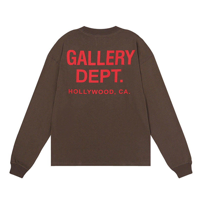 Gallery Dept T-shitrs Double Yarn Cotton Long Sleeve T-shirt
