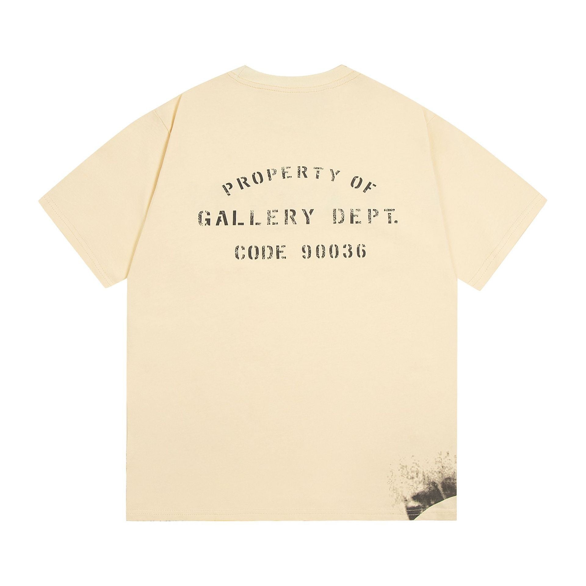 Gallery Dept T-Shirt Joint Letter Embroidery Hand Painted Ink Splashing Short Sleeve T-Shirt