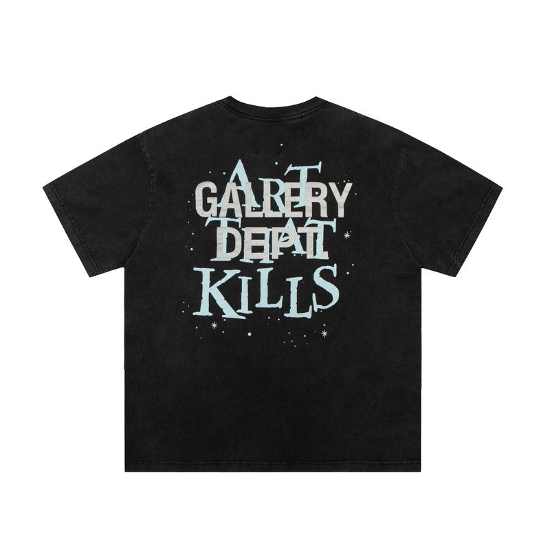 Gallery Dept T-shitrs Men's Vintage Summer Vintage Print Short Sleeves