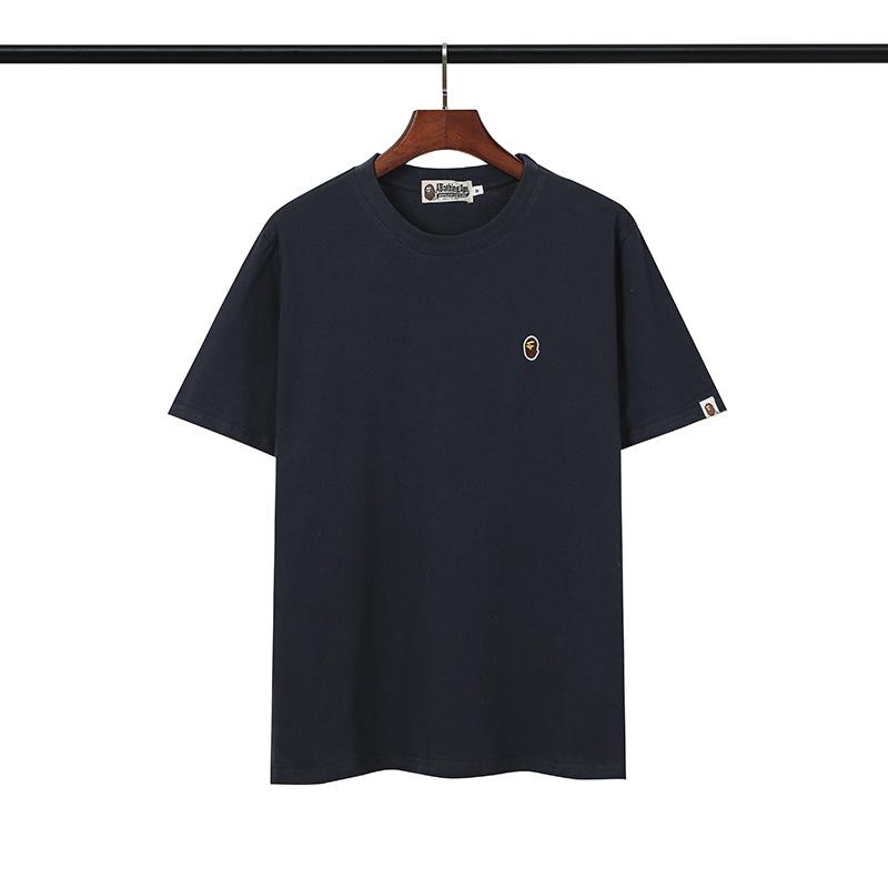 Bathing Ape T-Shirt Embroidered Ape Head Short Sleeve Cotton T-shirt