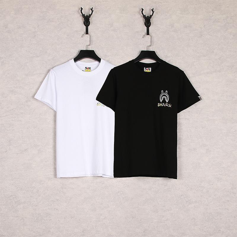 Bathing Ape T-Shirt Summer Cartoon Loose-Fitting Casual Round-Neck Printed Short Sleeve T-shirt